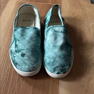 SANUKS Teal Slip-On Shoes